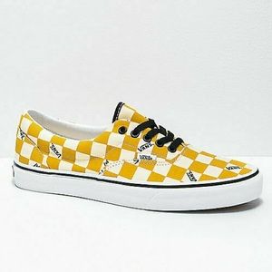 NEW Vans Era Big Check Yolk Yellow White Checker